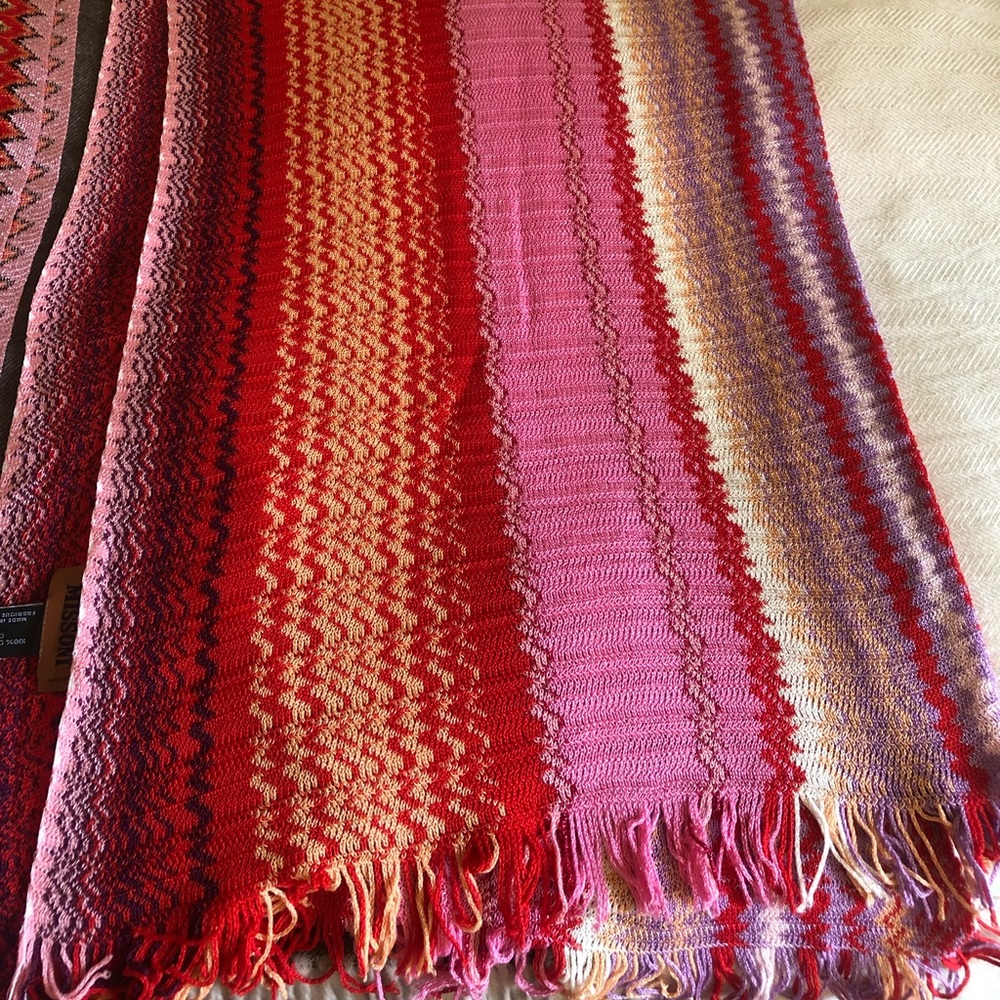 Multi color Missoni scarves.   Great for spring or winter!!